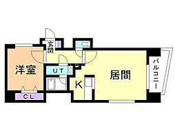 フォーシーズンズ植物園 1LDKの間取図画像