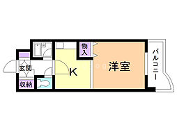 ティアラ118 1DKの間取図画像