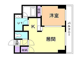 セントポーリア旭山公園通 1LDKの間取図画像