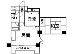 ドミ22山鼻 2LDKの間取図画像