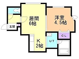 プリマベラ 1LDKの間取図画像