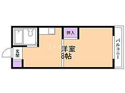 第81松井ビル ワンルームの間取図画像