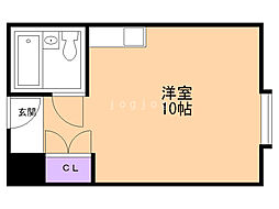 南四条ユニハウス ワンルームの間取図画像