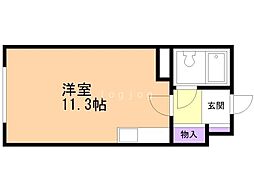 ヴィラ・フレール ワンルームの間取図画像