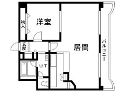 クラシックハイム 1LDKの間取図画像