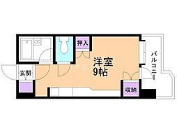 サンシャイン・シティー21 ワンルームの間取図画像