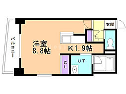 セントポーリア・グランデュール 1Kの間取図画像