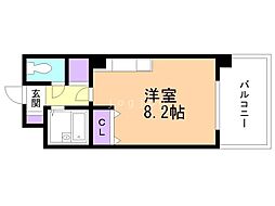 クリオ行啓通参番館 ワンルームの間取図画像