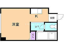 エルム桑園 1Kの間取図画像