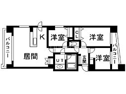 RESIDIA円山北五条 3LDKの間取図画像
