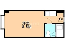 南四条ユニハウス ワンルームの間取図画像