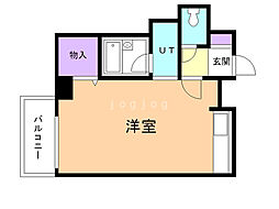 コート琴似 ワンルームの間取図画像