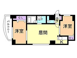グランカーサ永山公園通west 2LDKの間取図画像