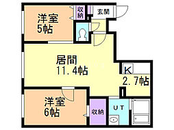 JD24 2LDKの間取図画像