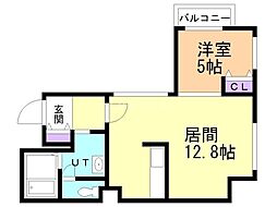 アリスマナーB.L.D 1LDKの間取図画像