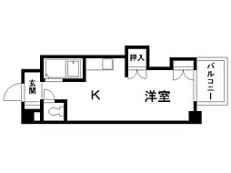 メゾン北一条 1Kの間取図画像