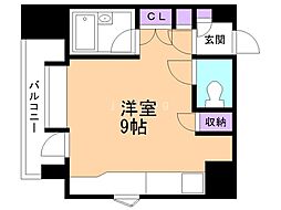 サンシャイン・シティー21 ワンルームの間取図画像
