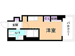 パシフィックタワー札幌 ワンルームの間取図画像