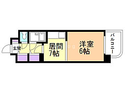 ライオンズガーデン植物園 1DKの間取図画像