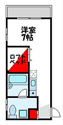 アパートメント・スクエア1番館 ワンルームの間取図画像
