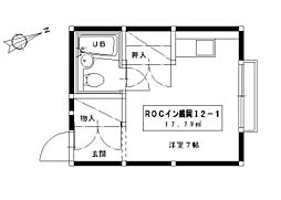 ROCイン鶴岡1 ワンルームの間取図画像