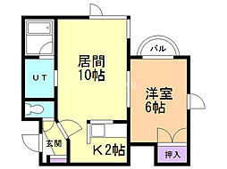 太閤ビル 1LDKの間取図画像