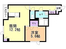 シティライズ・マンション 1LDKの間取図画像