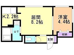 仮)南郷通14丁目北 MS 1LDKの間取図画像