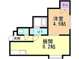 新札幌ルミナス 1LDKの間取図画像