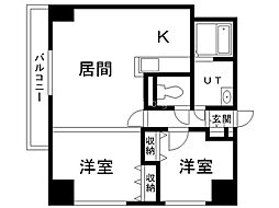 カサ・ビアンコ 2LDKの間取図画像