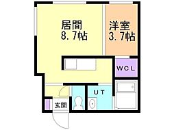 ラグナベルデ菊水 1LDKの間取図画像