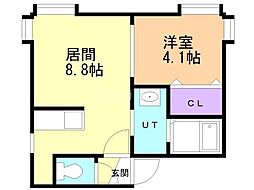 アイビーパレス41 1LDKの間取図画像