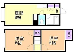 間取図画像 2LDK