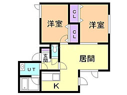 間取図画像 2LDK