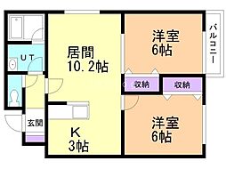 間取図画像 2LDK