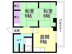 間取図画像 2LDK