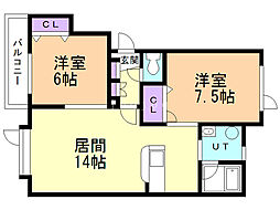 間取図画像 2LDK