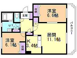 間取図画像 2LDK