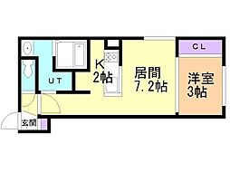 Ｏｌｉｖｅ 3階1LDKの間取り