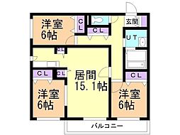 間取図画像 3LDK