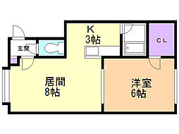 間取図画像 1LDK