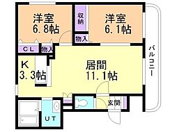 間取図画像 2LDK