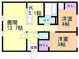 間取図画像 2LDK