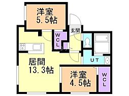 間取図画像 2LDK