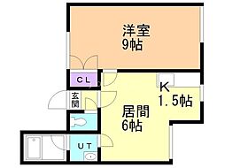 セラヴィ2 1LDKの間取図画像