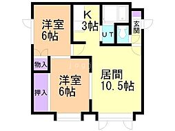 間取図画像 2LDK