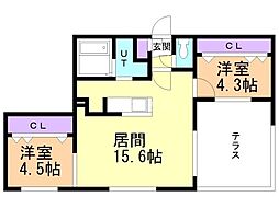 間取図画像 2LDK