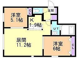 間取図画像 2LDK