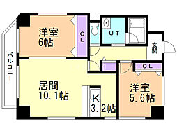 間取図画像 2LDK