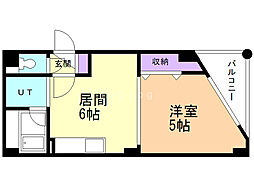 プレジール本郷 ワンルームの間取図画像